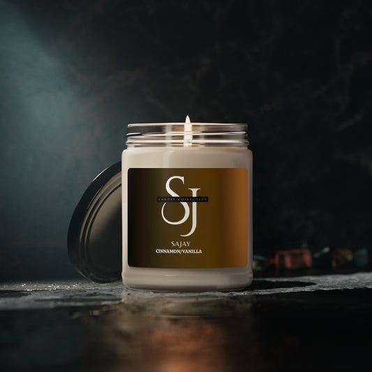 SAJAY Scented Soy Candle, 9oz Cinnamon Vanilla