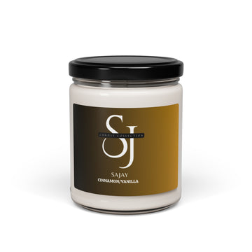 SAJAY Scented Soy Candle, 9oz Cinnamon Vanilla