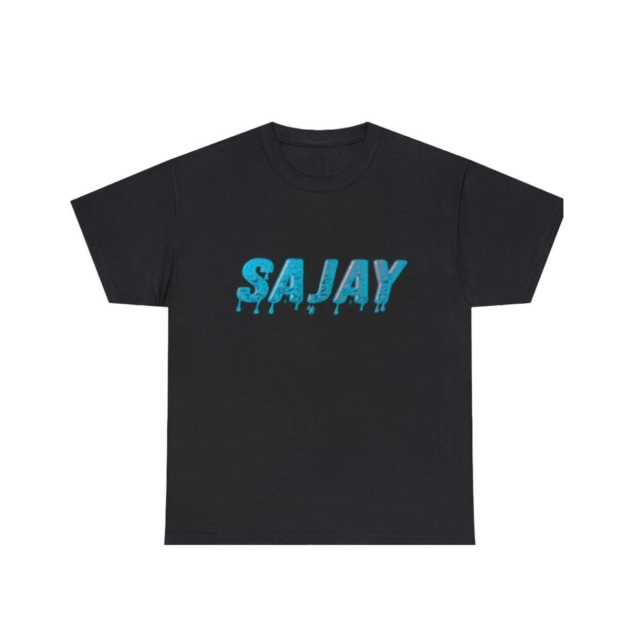 Ice Dripping Tee (Black - Teal blue logo)