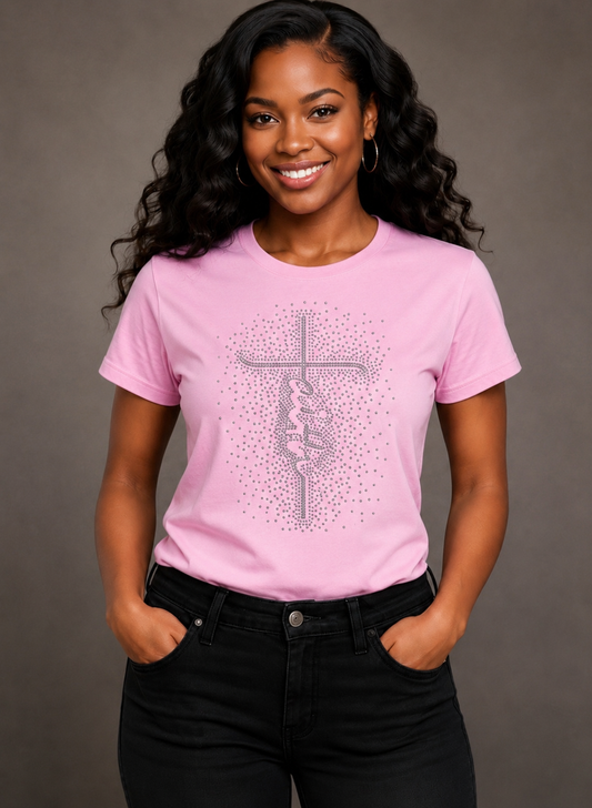 Faith Rhinestone Cross Tee